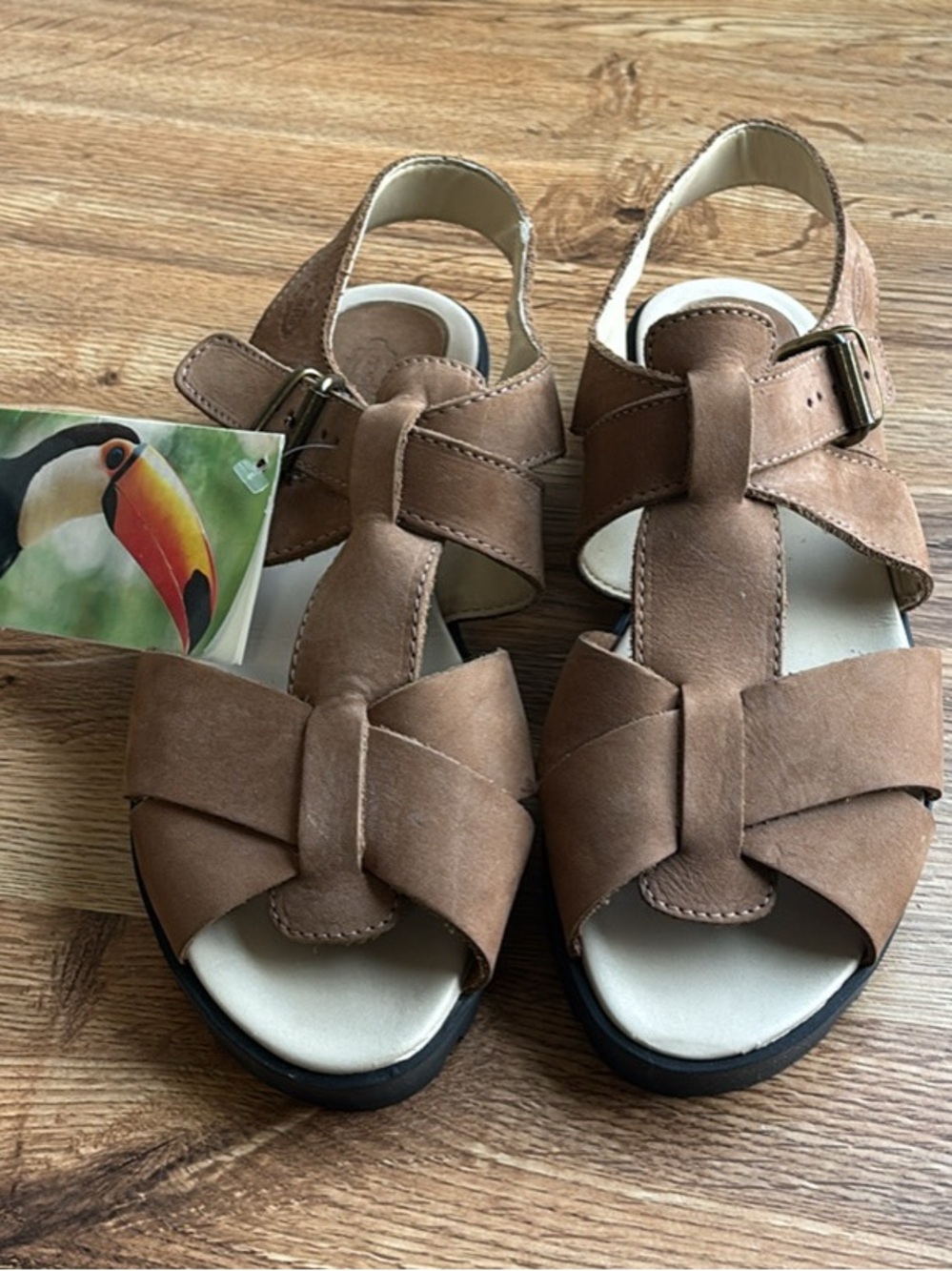 Azaleia Brown Nubuk  Safari Andrea Sandals Size 7M